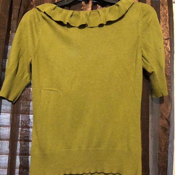 Worthington button down Bib Ruffle top - Picture 5 of 5